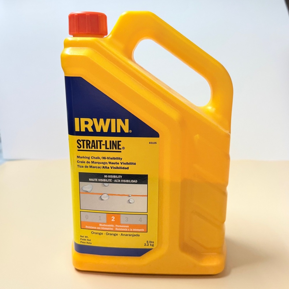 Irwin Strait-Line 65105 Hi-Visibility Marking Chalk Orange 5 lbs Permanent New